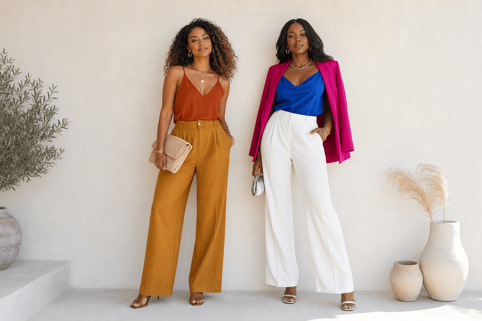 Best colors for warm brown skin tones and cool brown skin tones outfit example