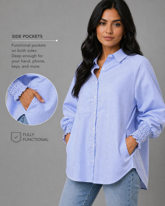 Bubble Pocket Button Down